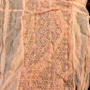 American Eagle linen and lace infinity scarf.